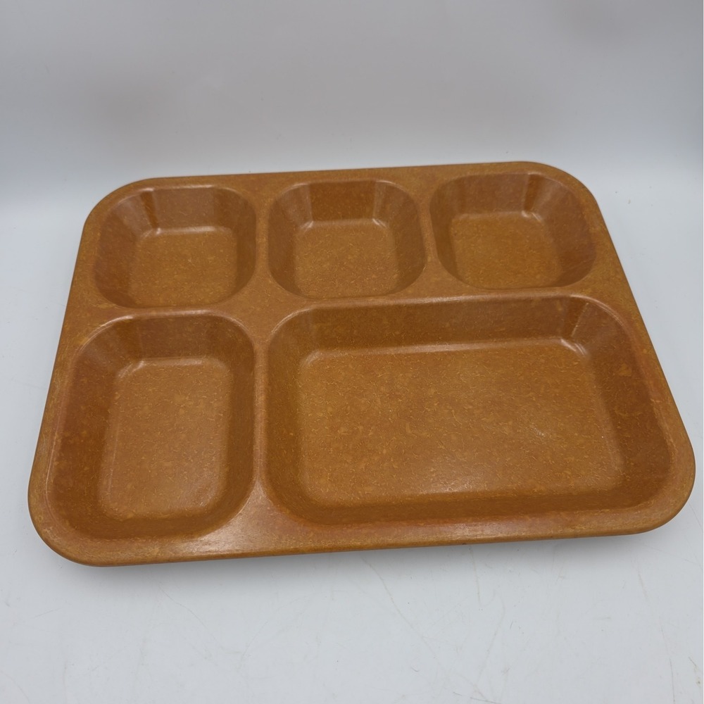 Vintage 1964 Weave Wood Lunch Trays Weavewood U.S. Military Food Cafeteria